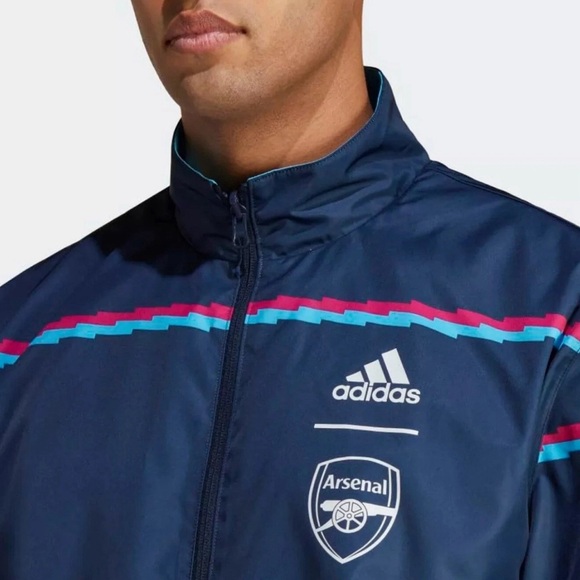 Adidas Arsenal FC Soccer 2022/23 Anthem Reversible Jacket  Men’s Large NWT - Picture 3 of 16
